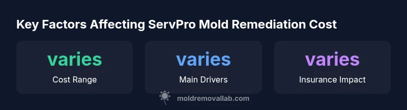 infographic showing factors affectingServPro mold remediation cost
