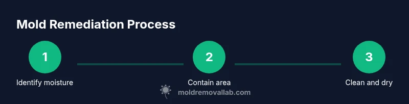 Process diagram for mold remediation steps.