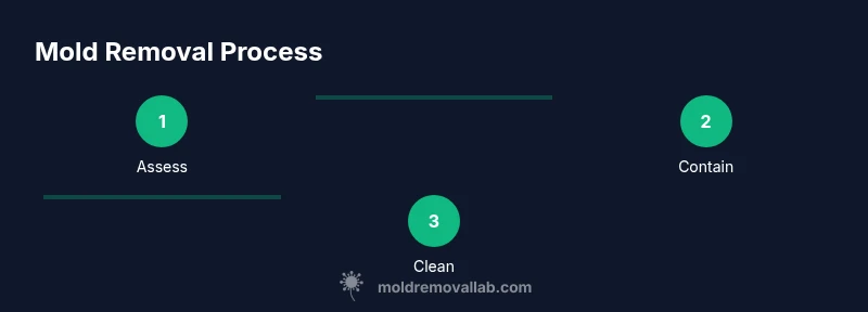 Infographic showing mold removal steps in Cincinnati home