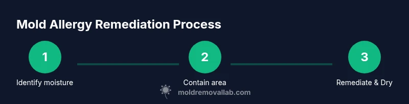Process diagram for mold allergy remediation at home