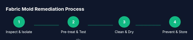 Process diagram for removing mold from fabric
