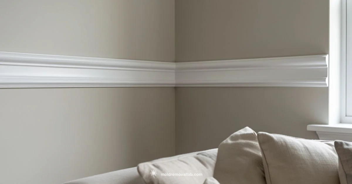 Installed Crown Miter Guide - Mold Removal Lab