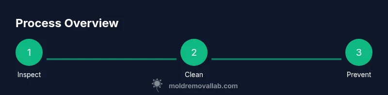 Tailwind infographic showing a three-step mold remediation process for concrete surfaces