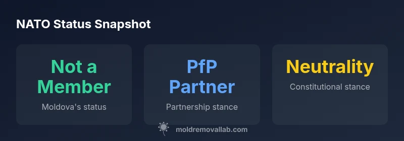NATO status snapshot infographic for Moldova