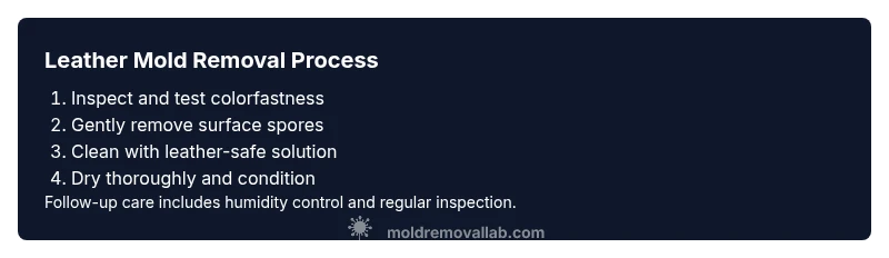 Process diagram for removing mold from leather