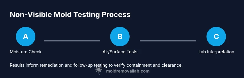Visual flow of testing mold without visible growth