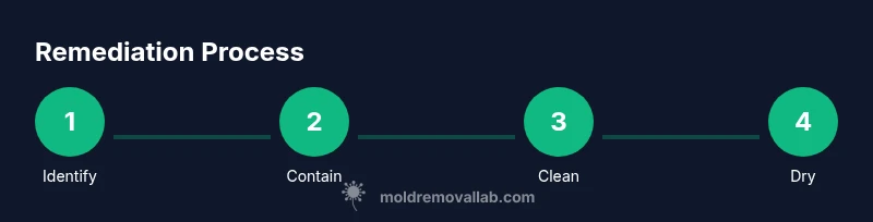 Process flow diagram for water mold damage remediation
