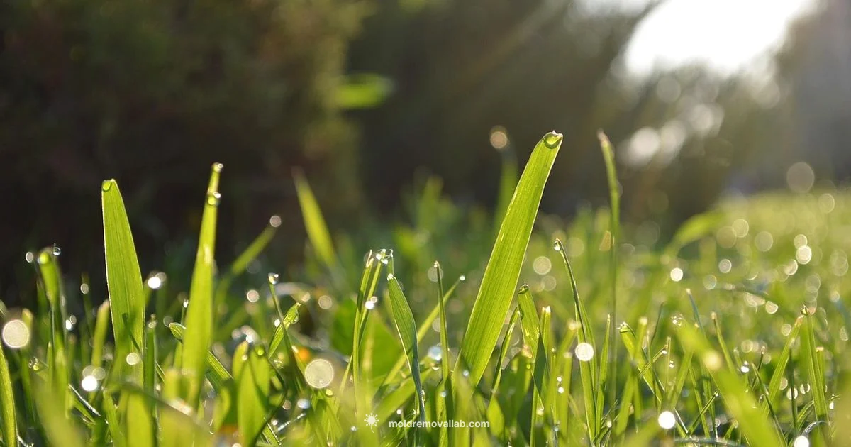 White Mold in Grass - Mold Removal Lab