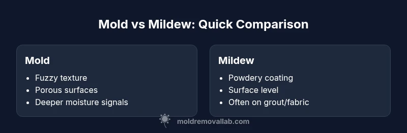 Comparison infographic mold vs mildew